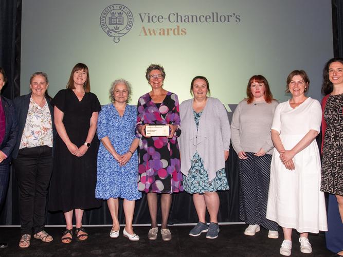 The Vice-Chancellor and members of the Astrophoria Foundation Year team at the VC's Awards Ceremony 2025